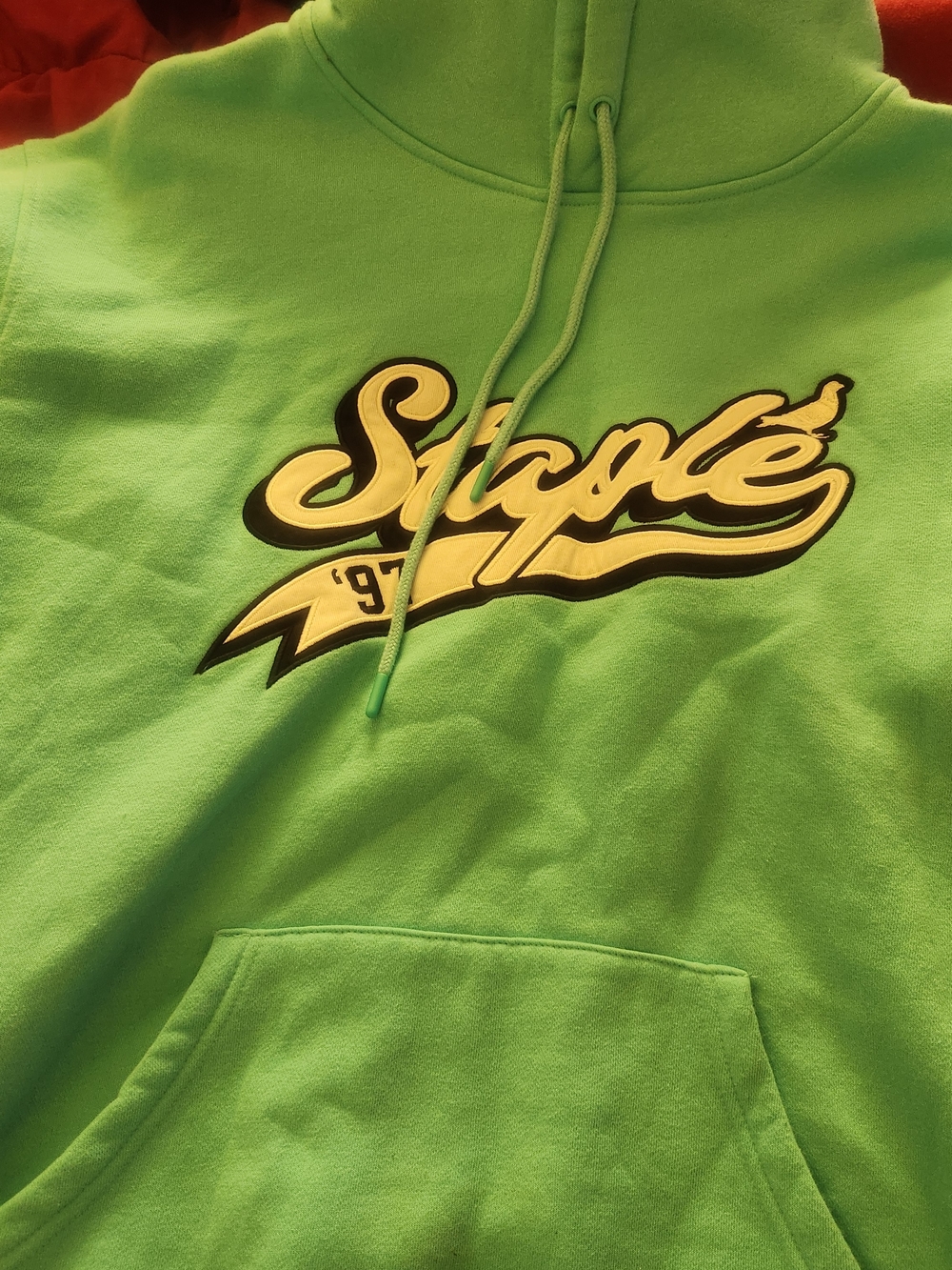 Teal BLUE 'Staple' Graphic Hoodie.
